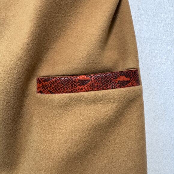 Harve Benard Camel Wool Vintage Coat Size 14 - Picture 5 of 8